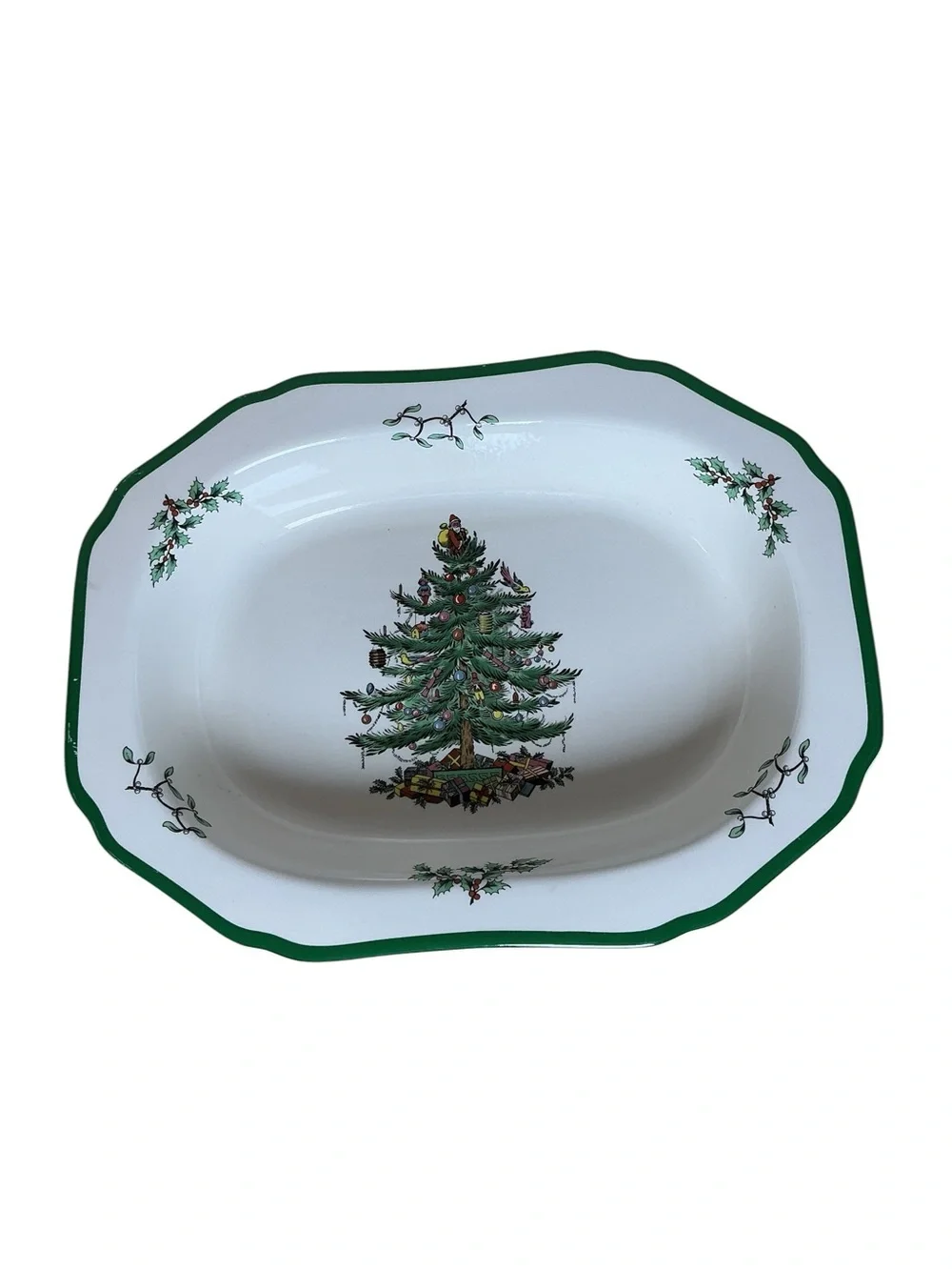 Spode Christmas Tree Serve Dish 11 x 8.5 S3324 R